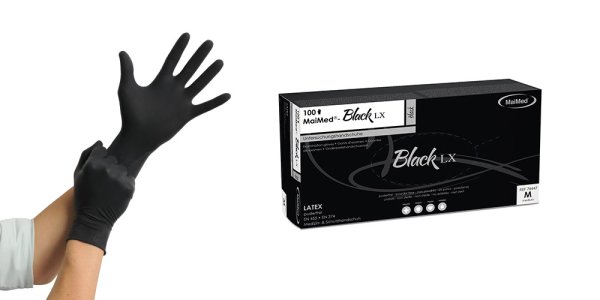 MaiMed Black LX Latexhandschuhe schwarz - Größe XL