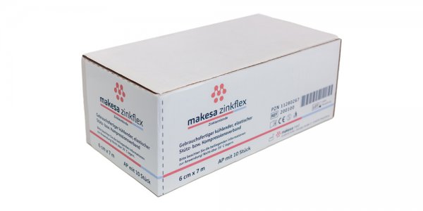 Makesa-Zinkflex Zinkleimbinde 6 cm x 7 m - AP 10 Stck. - PZN 11280267