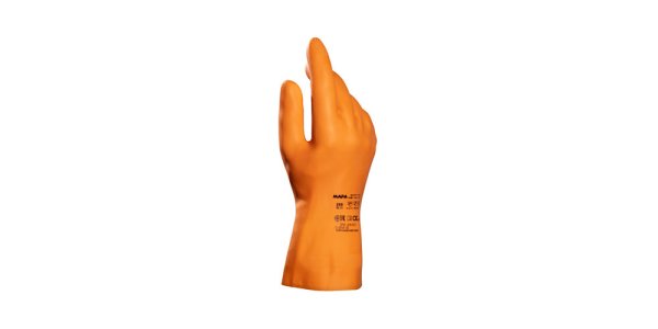 Mapa Alto 299 Latex Chemikalienschutzhandschuh, orange, 50 Paar - Größe 8