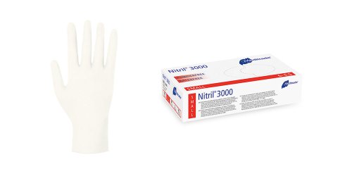 Meditrade Nitril 3000 Nitrilhandschuhe weiß - Größe S - 10 x 100 Stck.